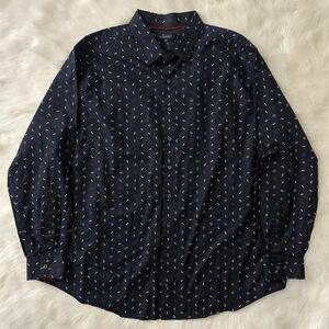 Mens SYNRGY Bow Tie Button Down 2XLT